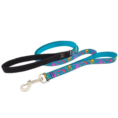 Lupine 3/4" Wet Paint! 4' Double Handle Dog Leash