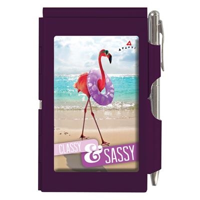 Classy & Sassy Wellspring Flip Notepad with Pen