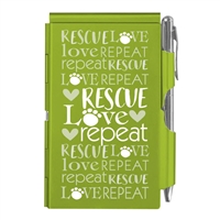 Rescue Love Repeat Wellspring Flip Notepad with Pen