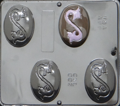 002 Oval Bar with Scroll Soap or Chocolate Candy Mold