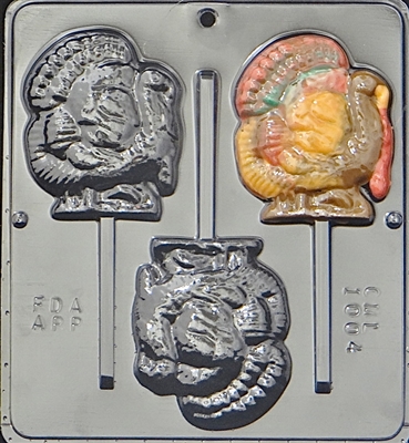 1004 Turkey Lollipop Chocolate Candy Mold