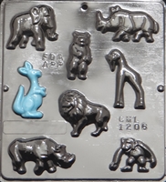 1206 Assorted Animals Chocolate Candy Mold