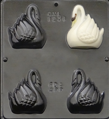 1231 Swan Assembly Chocolate Candy Mold