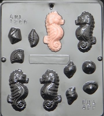 1266 Sea Horse Assembly Chocolate Candy Mold