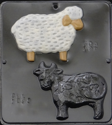 1293 Cow & Sheep Chocolate Candy Mold