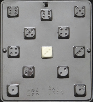 1370 Dice Bite Size Chocolate Candy Mold