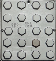 150 Hexagon Flat Pieces Chocolate Candy Mold