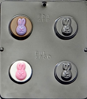 1650 Bunny Rabbit Face Oreo Cookie Chocolate Candy Mold