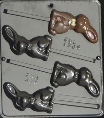 1805 Bunny Lollipop Chocolate Candy Mold