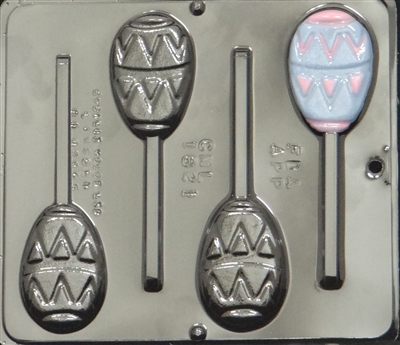 1821 Flat Easter Egg Lollipop Chocolate Candy Mold