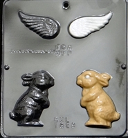 1829 Angel Bunny Assembly Chocolate Candy Mold