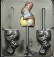 1836 Bunny with Bow Lollipop Chocolate Candy Mold