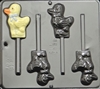 1839 Duck Pop Lollipop Chocolate Candy Mold