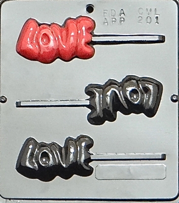 201 "LOVE" Pop Lollipop Chocolate Candy Mold