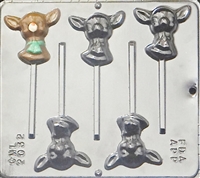 2032 Reindeer Pop Lollipop Chocolate Candy Mold