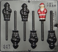 2036 Small Santa Pops Lollipop Chocolate Candy Mold