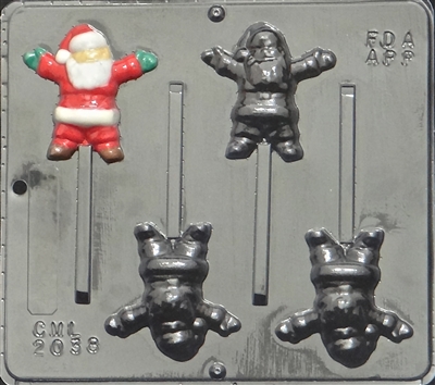 2038 Santa Pop Lollipop Chocolate Candy Mold