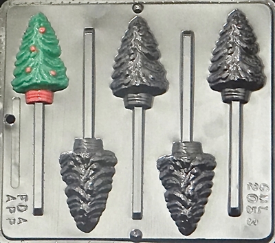 2053 Christmas Tree Lollipop Chocolate Candy Mold