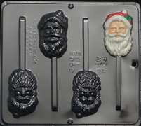 2059 Santa Face Lollipop Chocolate Candy Mold