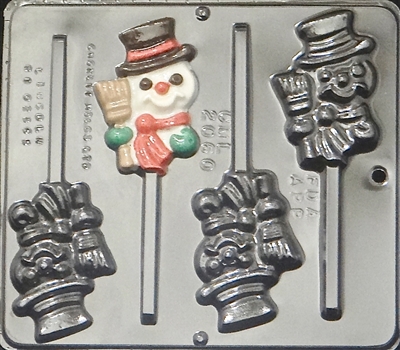 2060 Snowman Pop Lollipop Chocolate Candy Mold