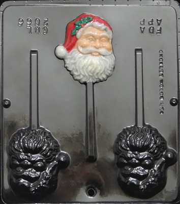 2066 Santa Face Pop Lollipop Chocolate Candy Mold