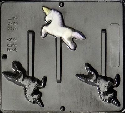 207 Unicorn Lollipop Chocolate Candy Mold