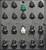 2081 Christmas Tree & Snowman Assortment Chocolate Candy Mold