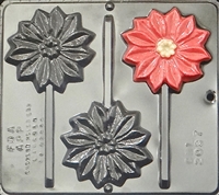 2097 Poinsettia Lollipop Chocolate Candy Mold