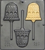 2108 Christmas Bell Pops Lollipop Chocolate Candy Mold