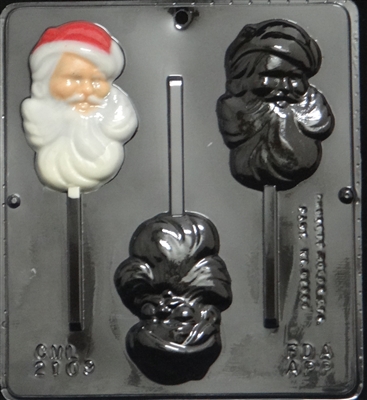 2109 Classic Santa Lollipop Chocolate Candy Mold