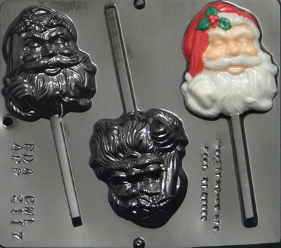 2117 Santa Lollipop Chocolate Candy Mold