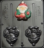 2135 Santa with Wreath Lollipop Chocolate Candy Mold