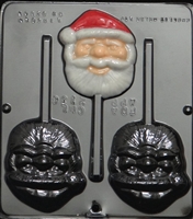 2136 Santa Face Lollipop Chocolate Candy Mold