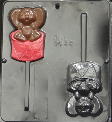 2139 Mouse on Drum Pop Lollipop Chocolate Candy Mold