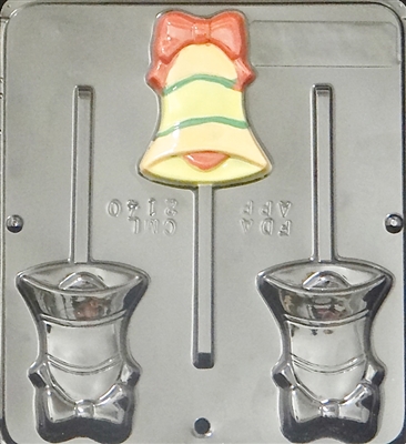 2140 Bell Lollipop Chocolate Candy Mold