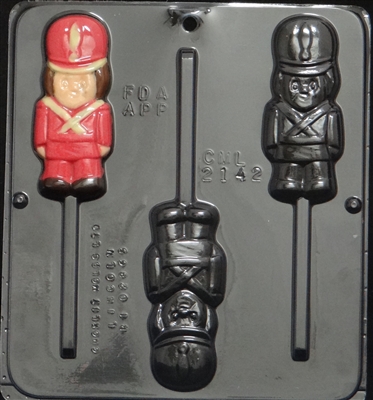 2142 Toy Soldier Lollipop Chocolate Candy Mold