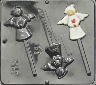 2146 Angel Lollipop Chocolate Candy Mold