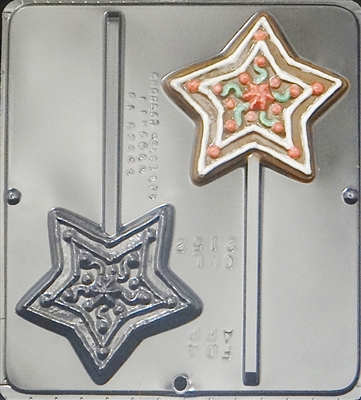 2152  Star Pop Lollipop Chocolate Candy Mold