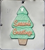 2158 Season's Greetings Christmas Tree Chocolate Candy Mold