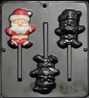 2160 Santa Claus Lollipop Chocolate Candy Mold