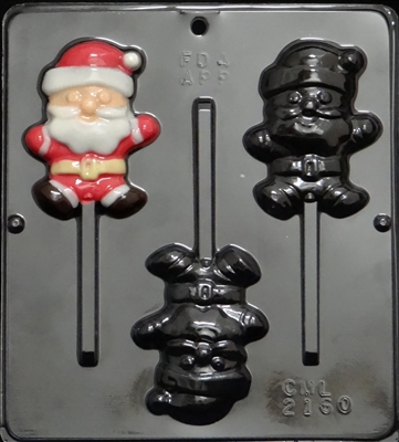 2160 Santa Claus Lollipop Chocolate Candy Mold