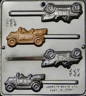 224 Antique Cars Lollipop Chocolate Candy Mold