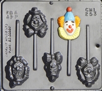 253 Clowns Lollipop Chocolate Candy Mold