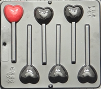 3003 Plain Small Heart Pops Lollipop
Chocolate Candy Mold