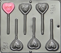 3010 Small Love on Heart Pop Lollipop
Chocolate Candy Mold