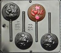 3011 Love on Circle Pops Lollipop
Chocolate Candy Mold