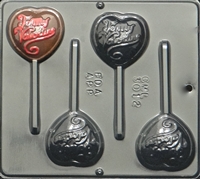 3055 Heart Pop Lollipop Chocolate Candy Mold