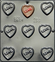 3017 Love on Heart Pieces Chocolate
Candy Mold