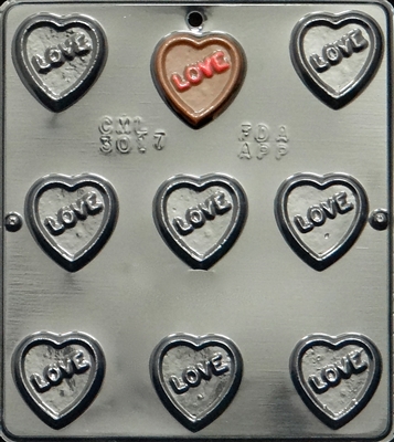 3017 Love on Heart Pieces Chocolate
Candy Mold