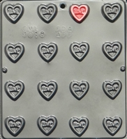 3018 Small Love on Heart Pieces
Chocolate Candy Mold